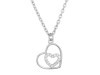Cubic Zirconia Heart Necklace CUZ-RDN-64.