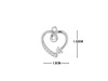 Cubic Zirconia Heart Necklace CUZ-RDN-66.