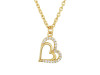 Cubic Zirconia Heart Necklace CUZ-RDN-81.