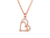 Cubic Zirconia Heart Necklace CUZ-RDN-81.