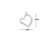 Cubic Zirconia Heart Necklace CUZ-RDN-82.