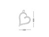 Cubic Zirconia Heart Necklace CUZ-RDN-84.