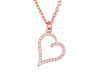 Cubic Zirconia Heart Necklace CUZ-RDN-84.