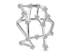 Gemini Zodiac Star Constellation With Cubic Zirconia Ring CUZ-RDR-1958.