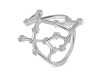 Gemini Zodiac Star Constellation With Cubic Zirconia Ring CUZ-RDR-1958.