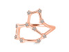 Leo Zodiac Star Constellation With Cubic Zirconia Ring CUZ-RDR-2040.