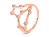 Leo Zodiac Star Constellation With Cubic Zirconia Ring CUZ-RDR-2040.