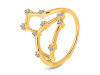 Leo Zodiac Star Constellation With Cubic Zirconia Ring CUZ-RDR-2040.
