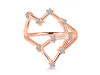 Aquarius Zodiac Star Constellation With Cubic Zirconia Ring CUZ-RDR-2041.