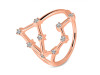 Aquarius Zodiac Star Constellation With Cubic Zirconia Ring CUZ-RDR-2041.