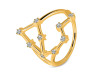 Aquarius Zodiac Star Constellation With Cubic Zirconia Ring CUZ-RDR-2041.