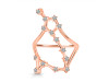 Pisces Zodiac Star Constellation With Cubic Zirconia Ring CUZ-RDR-2045.