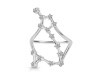 Pisces Zodiac Star Constellation With Cubic Zirconia Ring CUZ-RDR-2045.