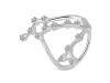 Pisces Zodiac Star Constellation With Cubic Zirconia Ring CUZ-RDR-2045.