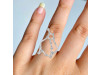 Pisces Zodiac Star Constellation With Cubic Zirconia Ring CUZ-RDR-2045.