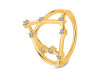 Capricorn Zodiac Star Constellation With Cubic Zirconia Ring CUZ-RDR-2047.