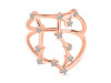 Libra Zodiac Star Constellation With Cubic Zirconia Ring CUZ-RDR-2049.
