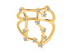 Libra Zodiac Star Constellation With Cubic Zirconia Ring CUZ-RDR-2049.