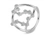Libra Zodiac Star Constellation With Cubic Zirconia Ring CUZ-RDR-2049.