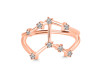 Taurus Zodiac Star Constellation With Cubic Zirconia Ring CUZ-RDR-2051.