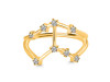 Taurus Zodiac Star Constellation With Cubic Zirconia Ring CUZ-RDR-2051.