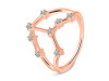 Taurus Zodiac Star Constellation With Cubic Zirconia Ring CUZ-RDR-2051.