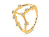 Taurus Zodiac Star Constellation With Cubic Zirconia Ring CUZ-RDR-2051.