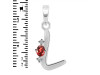 Garnet & White Topaz Alphabet L Pendant GAR-RDA-12.