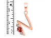 Garnet & White Topaz Alphabet N Pendant GAR-RDA-14.