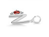 Garnet & White Topaz Alphabet N Pendant GAR-RDA-14.