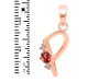 Garnet & White Topaz Alphabet P Pendant GAR-RDA-16.