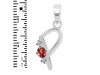 Garnet & White Topaz Alphabet P Pendant GAR-RDA-16.