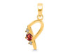Garnet & White Topaz Alphabet P Pendant GAR-RDA-16.