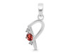 Garnet & White Topaz Alphabet P Pendant GAR-RDA-16.