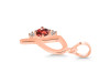 Garnet & White Topaz Alphabet P Pendant GAR-RDA-16.