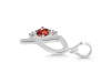 Garnet & White Topaz Alphabet P Pendant GAR-RDA-16.