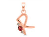 Garnet & White Topaz Alphabet R Pendant GAR-RDA-18.
