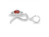 Garnet & White Topaz Alphabet R Pendant GAR-RDA-18.
