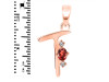 Garnet & White Topaz Alphabet T Pendant GAR-RDA-20.
