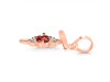 Garnet & White Topaz Alphabet T Pendant GAR-RDA-20.