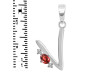 Garnet & White Topaz Alphabet V Pendant GAR-RDA-22.