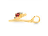 Garnet & White Topaz Alphabet Y Pendant GAR-RDA-25.