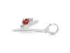 Garnet & White Topaz Alphabet Y Pendant GAR-RDA-25.