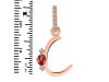 Garnet & White Topaz Alphabet C Pendant GAR-RDA-29.