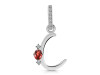 Garnet & White Topaz Alphabet C Pendant GAR-RDA-29.