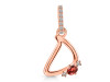Garnet & White Topaz Alphabet D Pendant GAR-RDA-30.