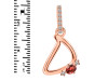 Garnet & White Topaz Alphabet D Pendant GAR-RDA-30.