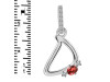 Garnet & White Topaz Alphabet D Pendant GAR-RDA-30.