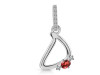 Garnet & White Topaz Alphabet D Pendant GAR-RDA-30.