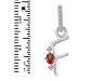 Garnet & White Topaz Alphabet F Pendant GAR-RDA-32.